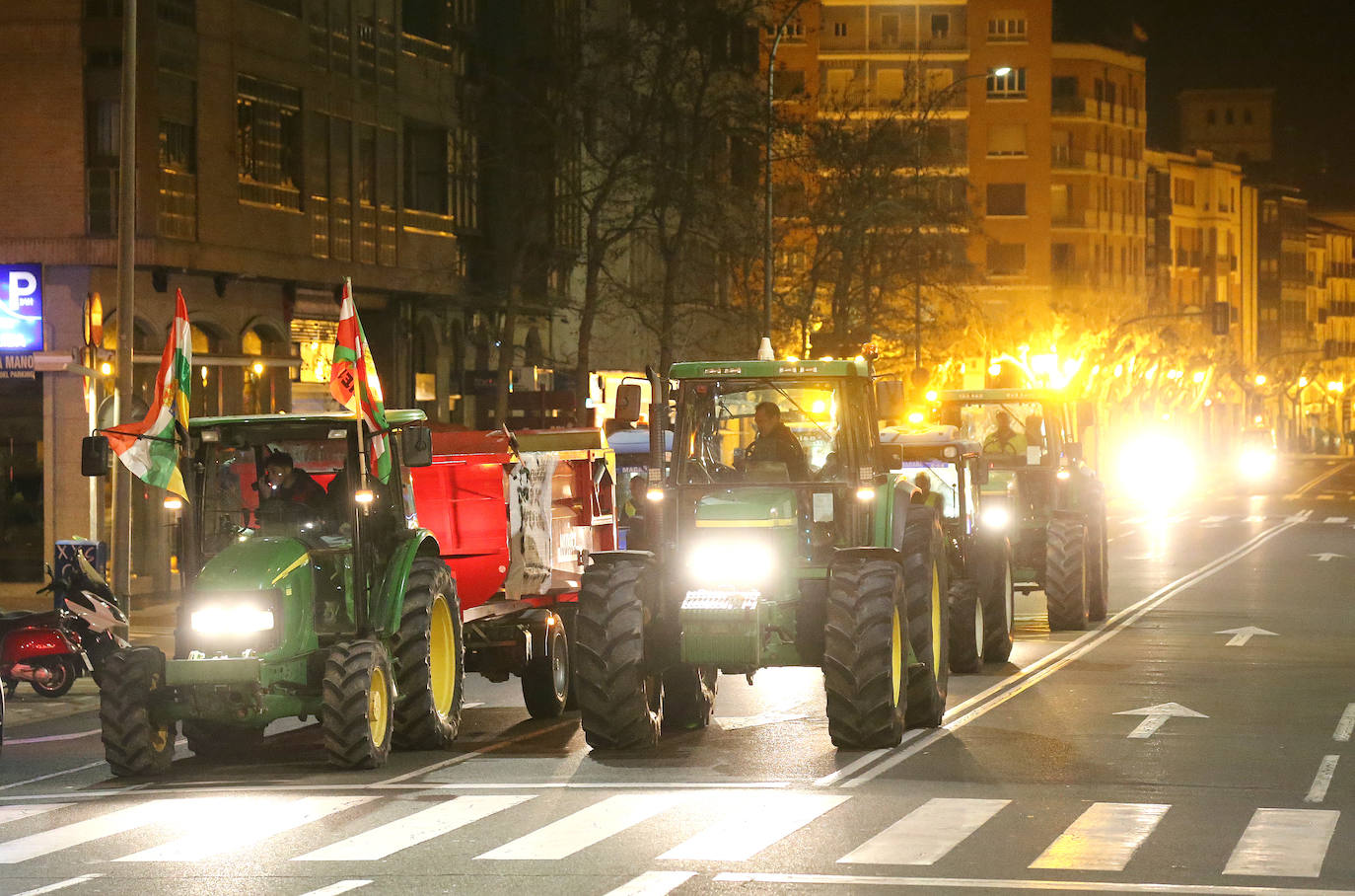 Las imágenes de los tractores en las calles de Logroño