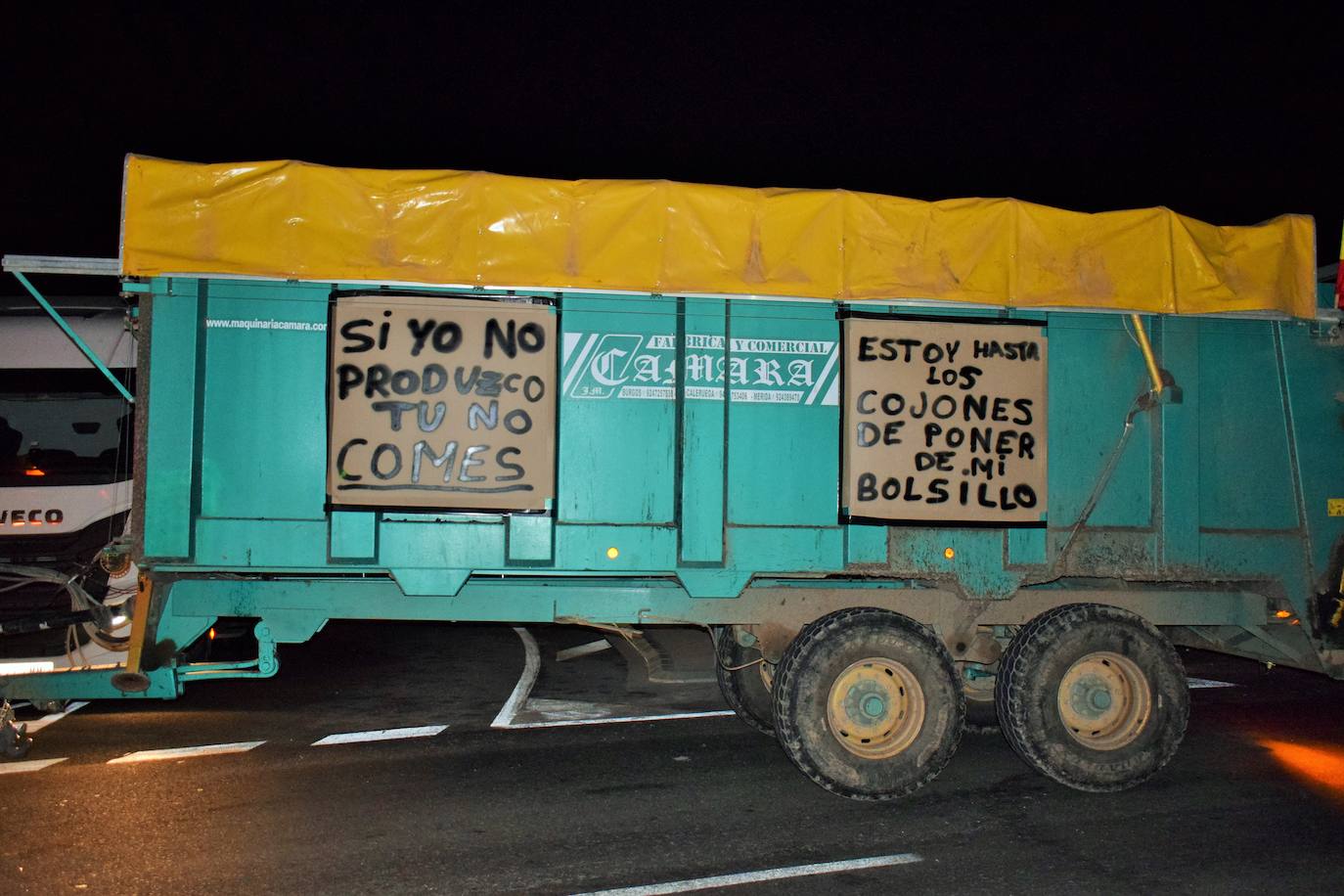 Las imágenes de los agricultores protestando en El Sequero