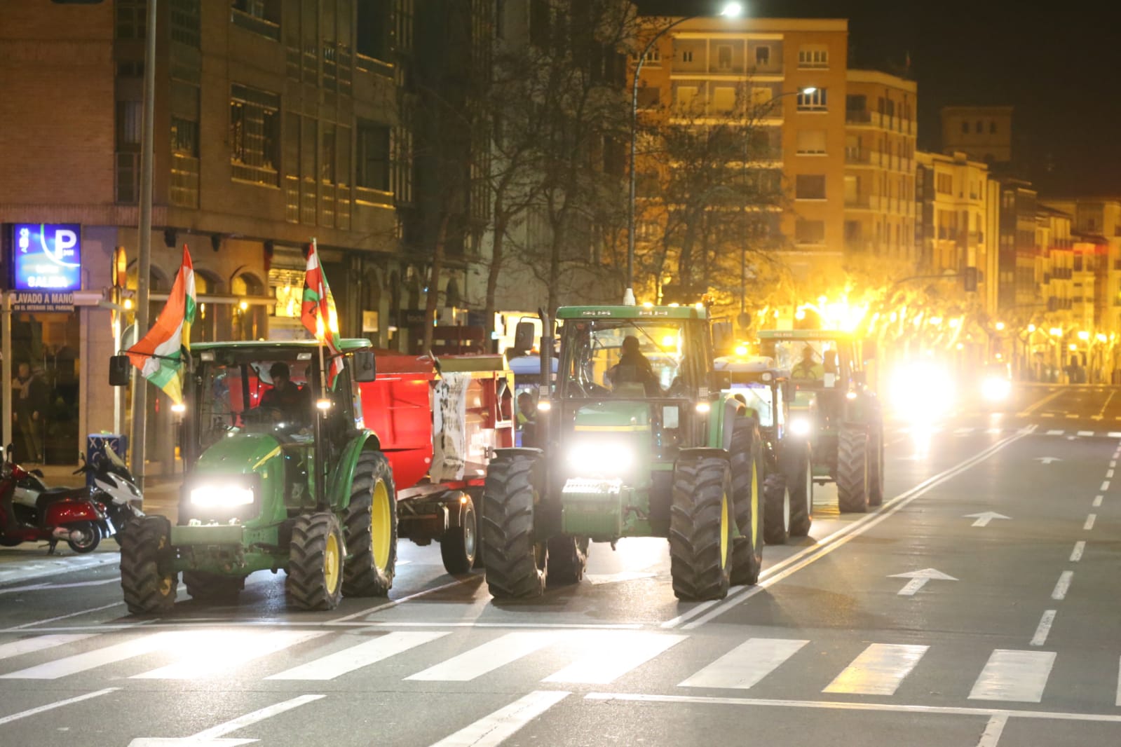 La tractorada, en las primeras horas del día