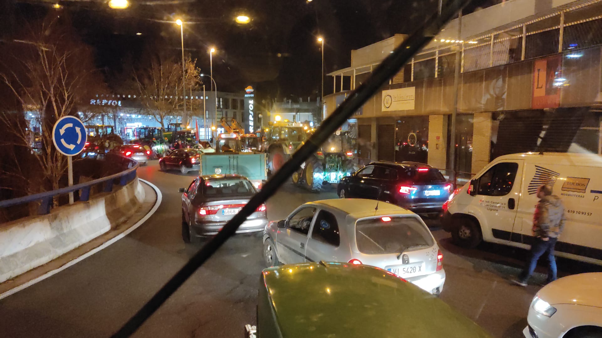 La tractorada, en las primeras horas del día