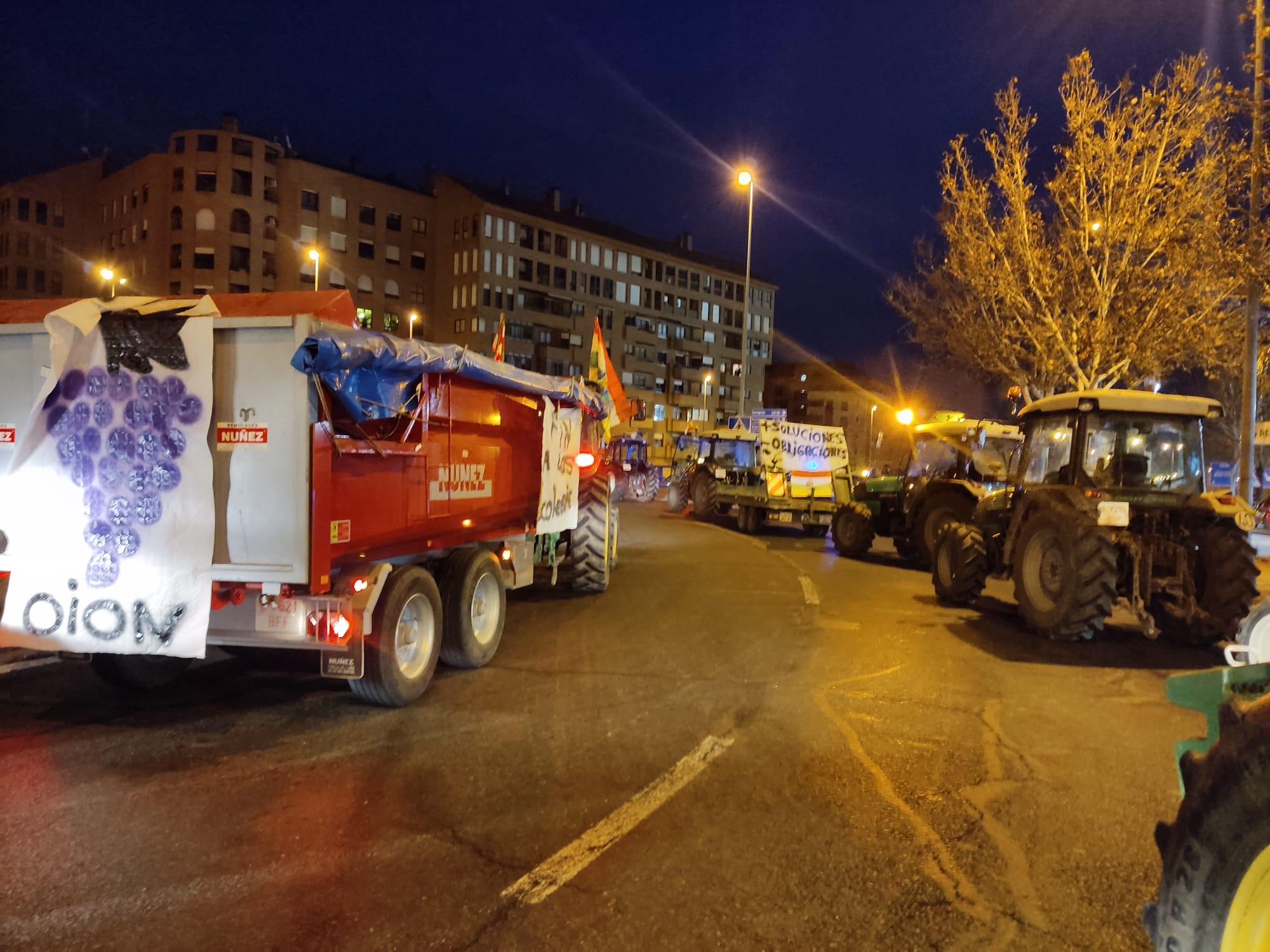 La tractorada, en las primeras horas del día