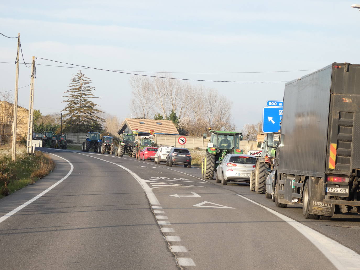 Circulación lenta en la comarca de Haro