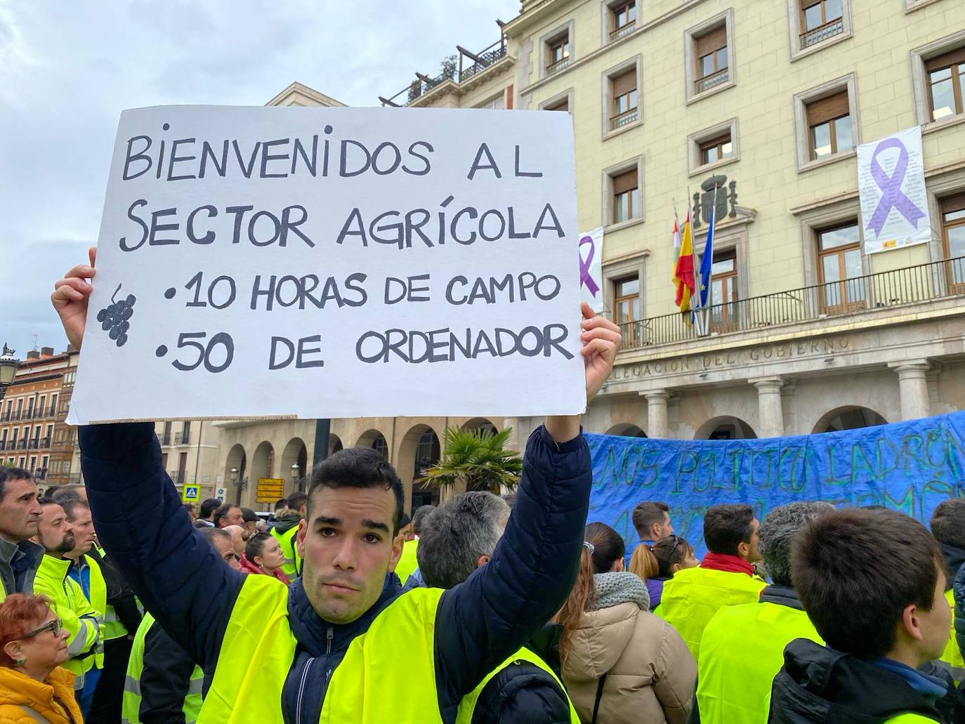 Las imágenes de la protesta en Logroño