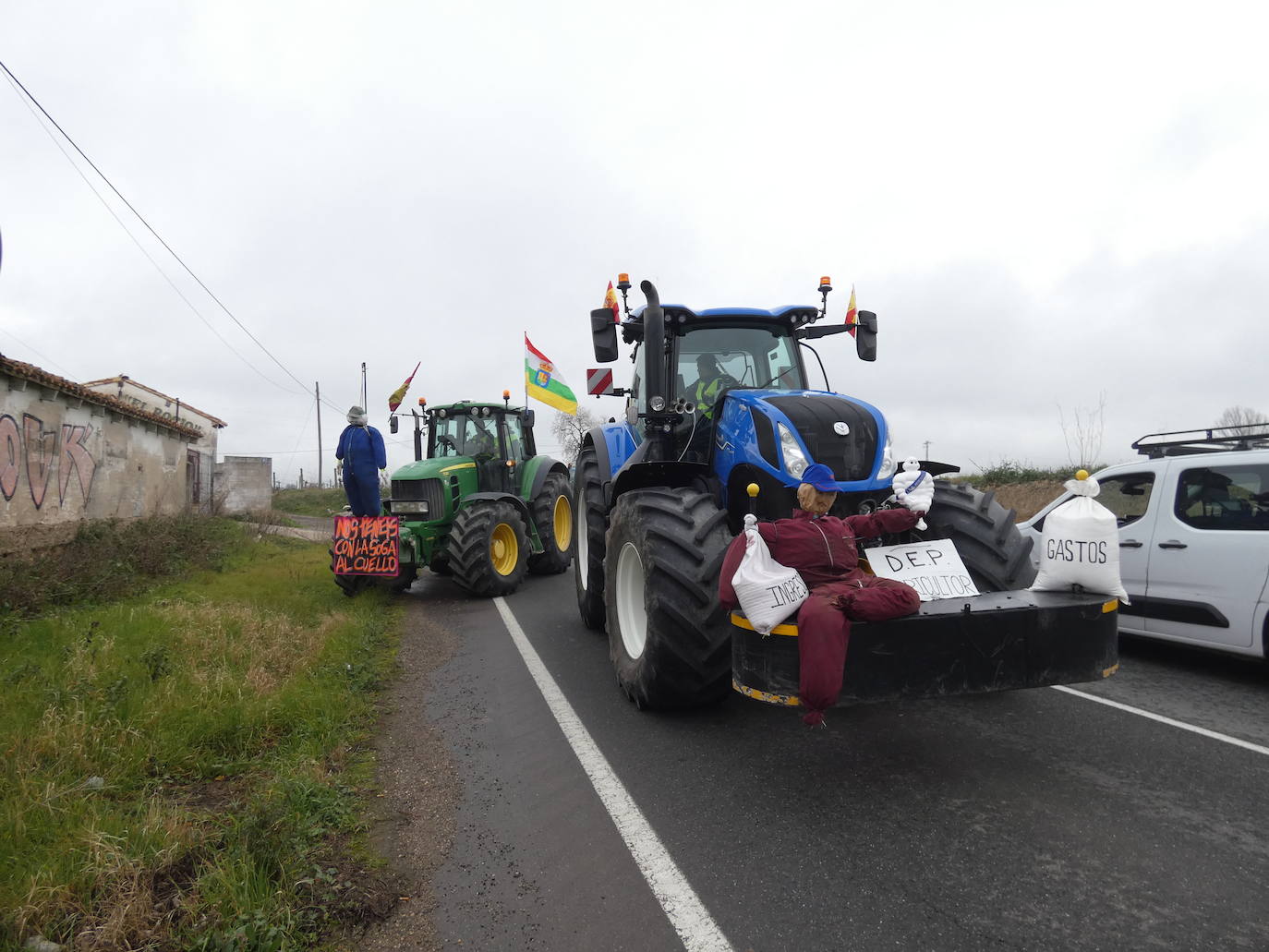 Los tractores salieron a la calle en Haro