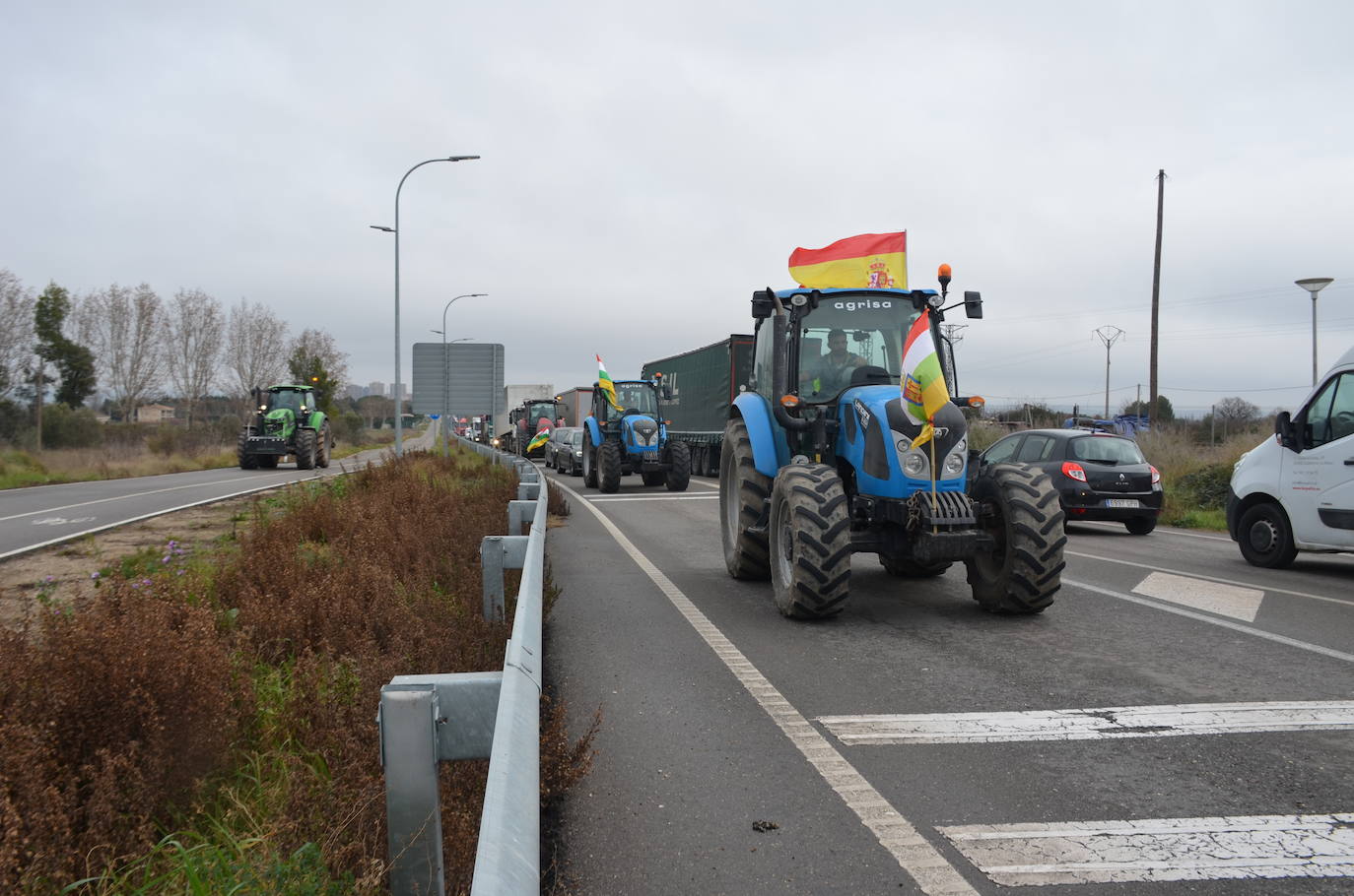 La tractorada en Calahorra de esta cuarta jornada, en imágenes