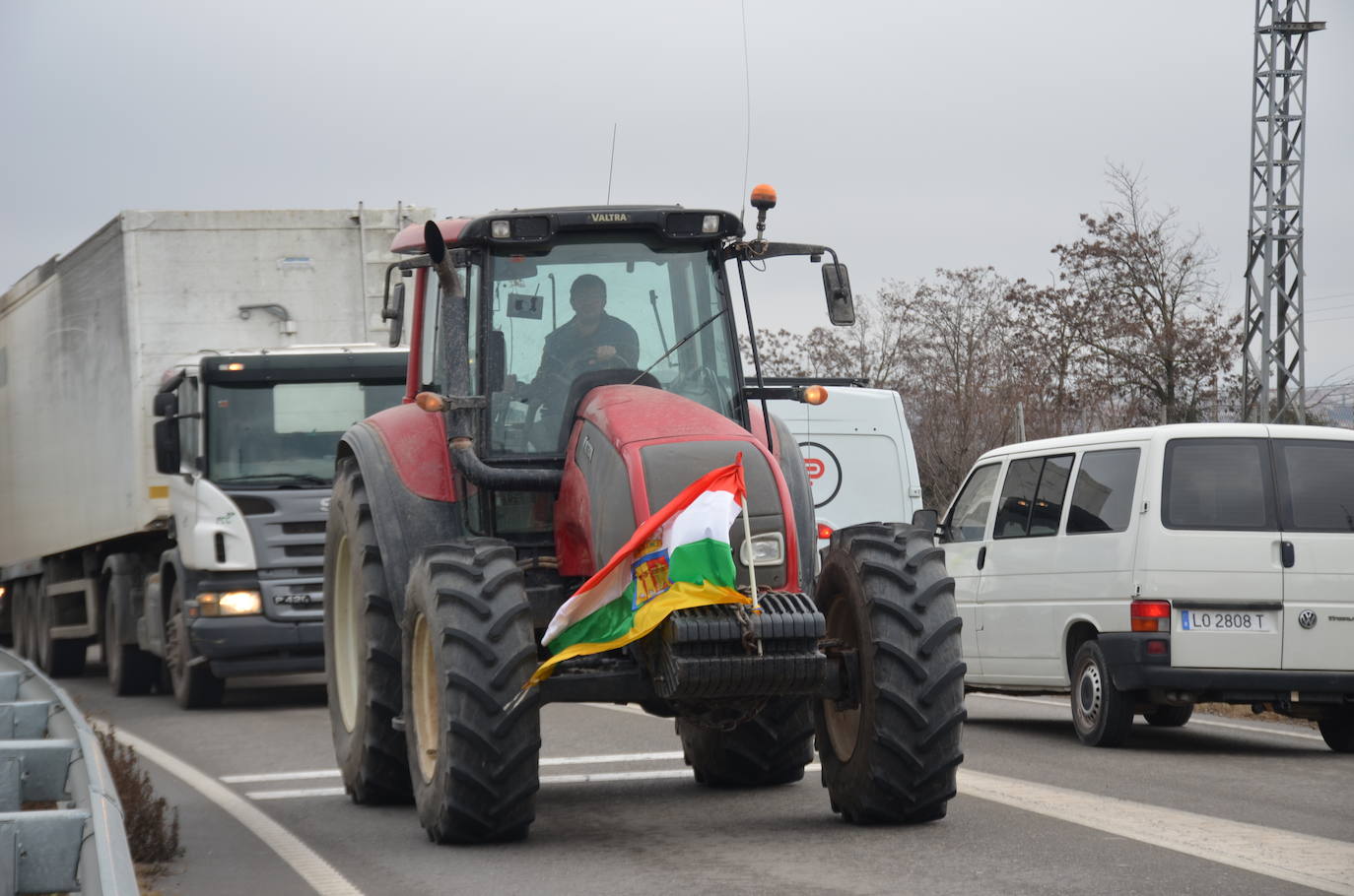 La tractorada en Calahorra de esta cuarta jornada, en imágenes