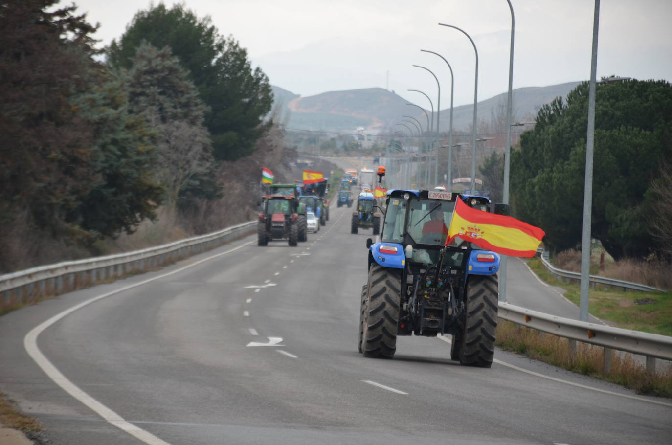 La tractorada en Calahorra de esta cuarta jornada, en imágenes