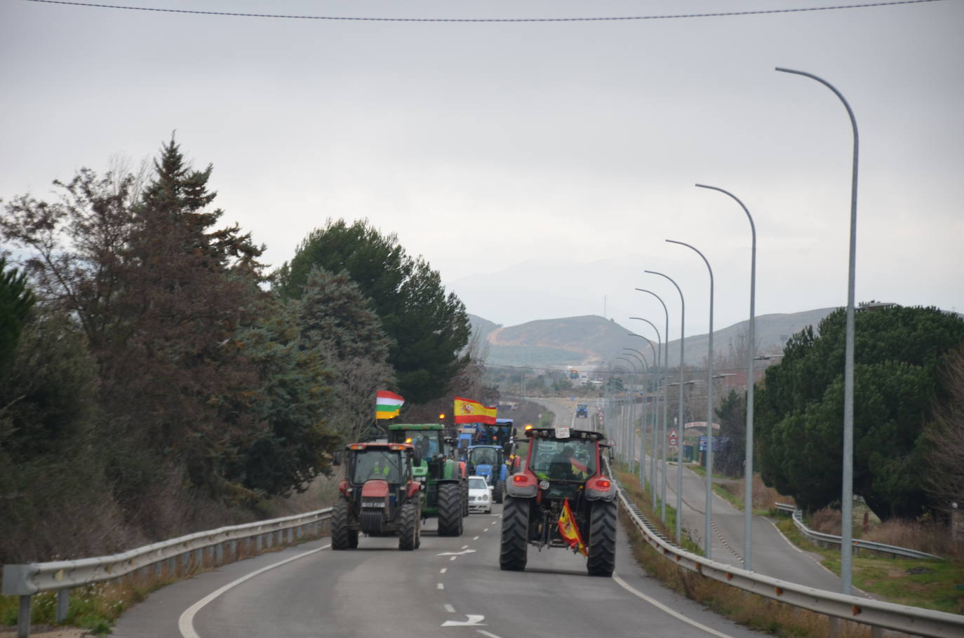 La tractorada en Calahorra de esta cuarta jornada, en imágenes