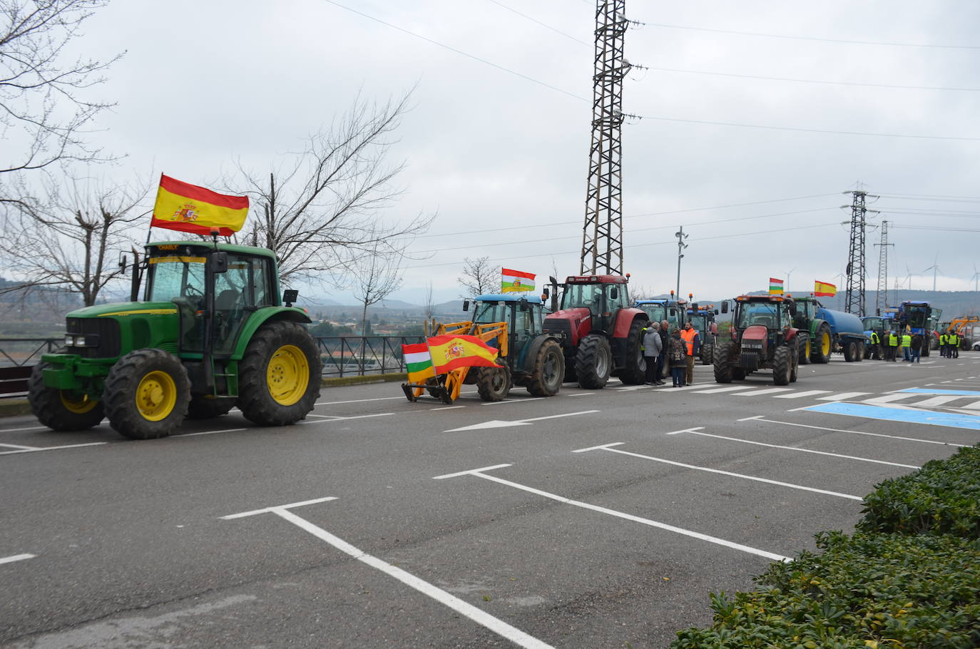 La tractorada en Calahorra de esta cuarta jornada, en imágenes