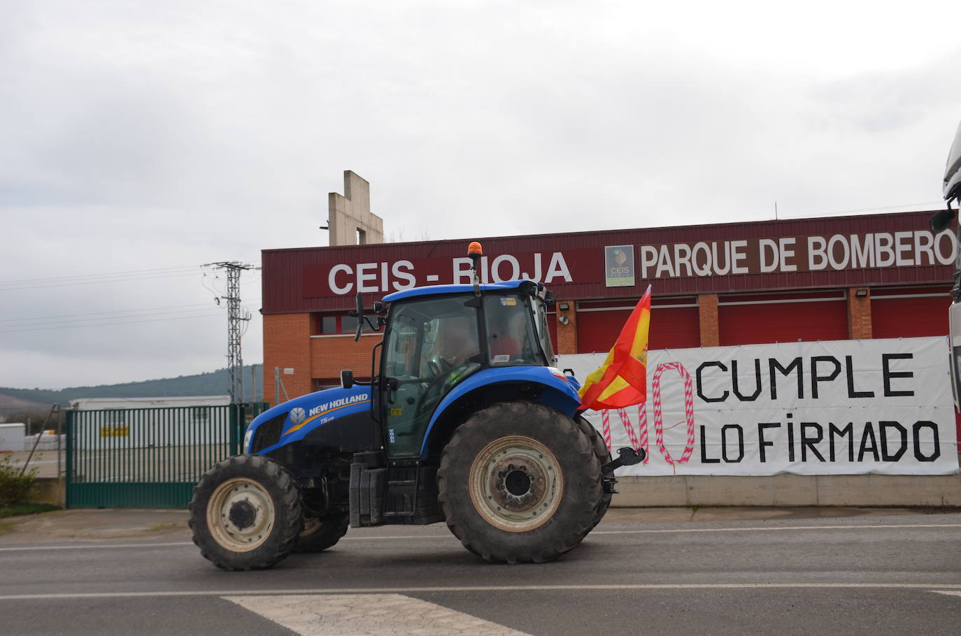 La tractorada en Calahorra de esta cuarta jornada, en imágenes