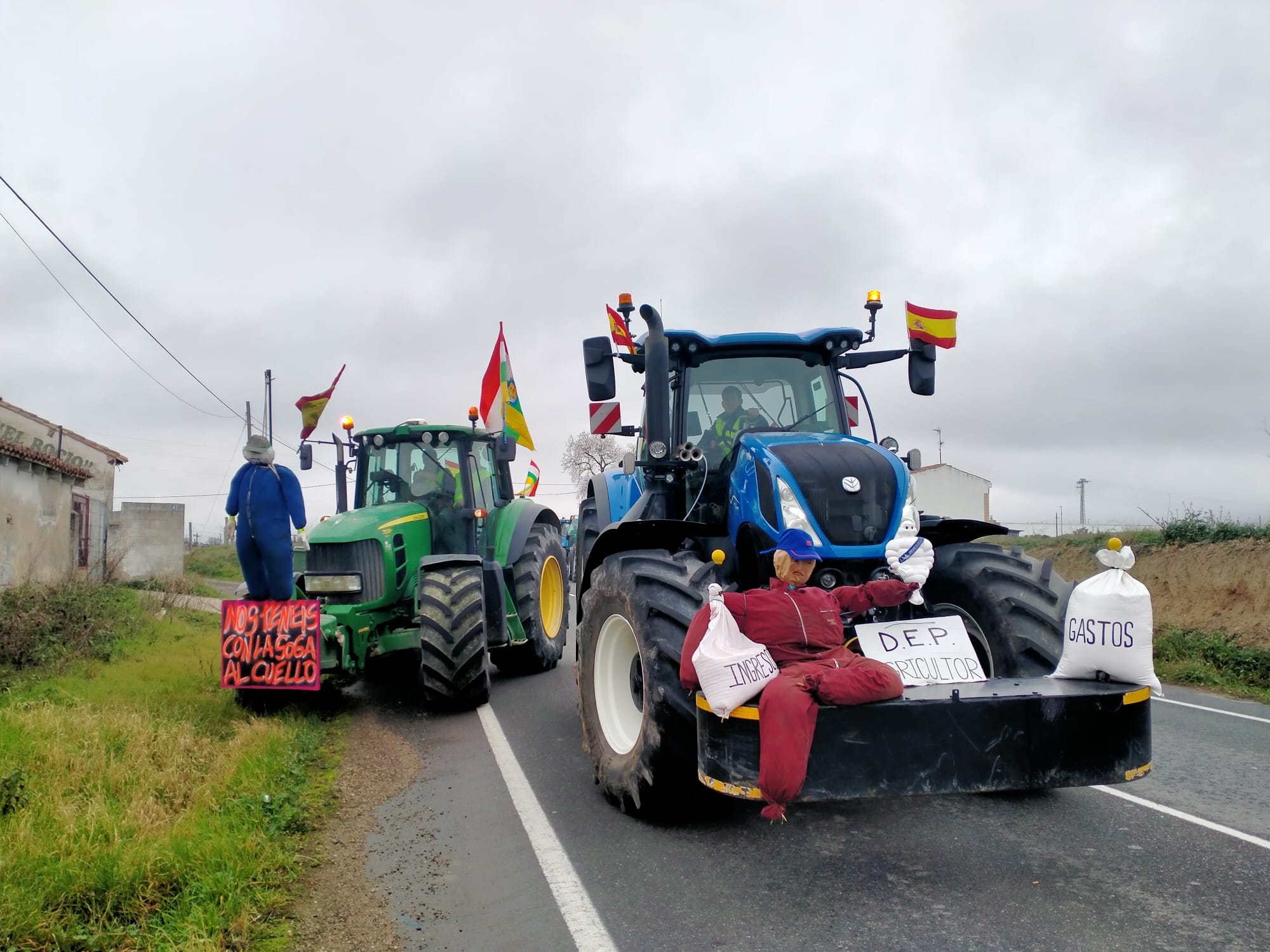 Las imágenes de la protesta agraria en La Rioja este viernes