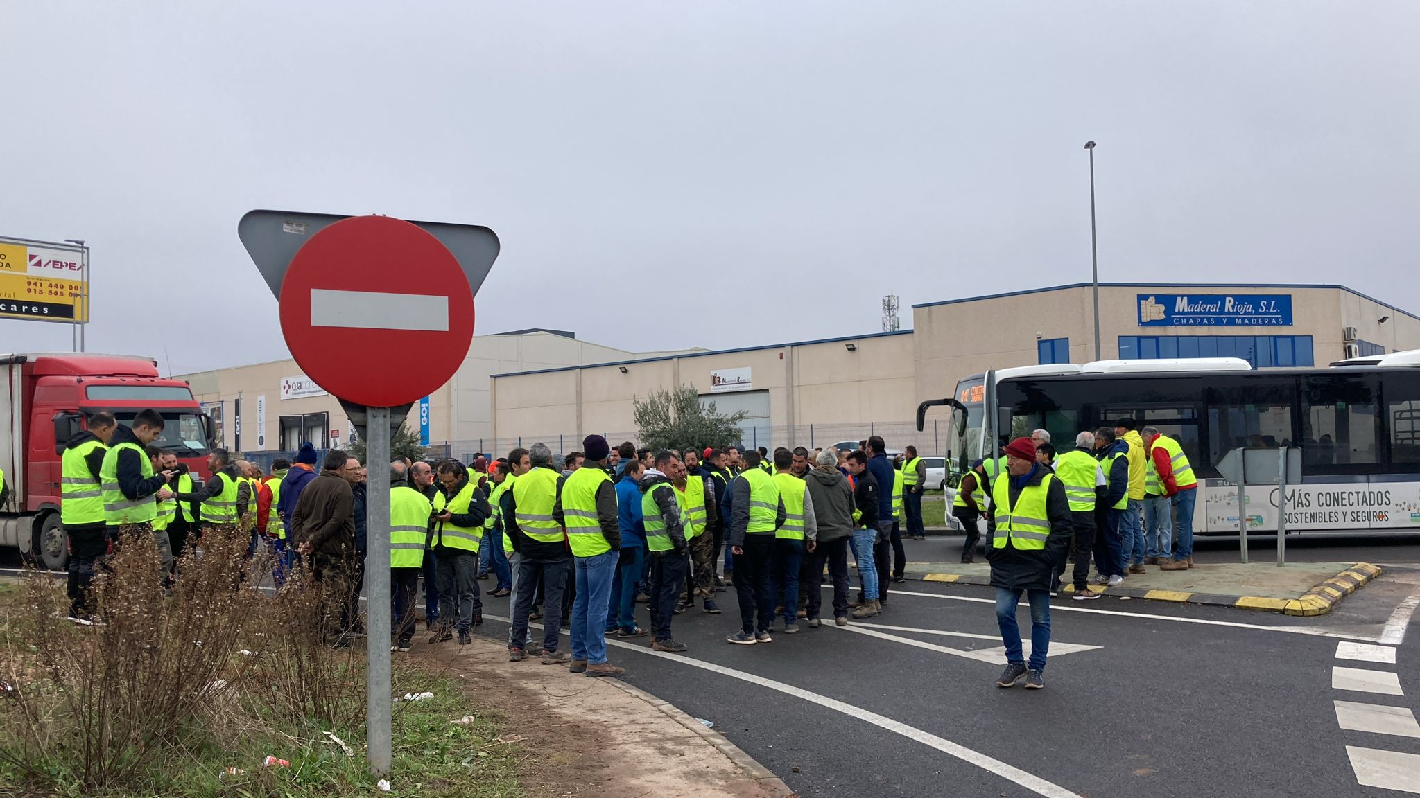 Las imágenes de la protesta agraria en La Rioja este viernes