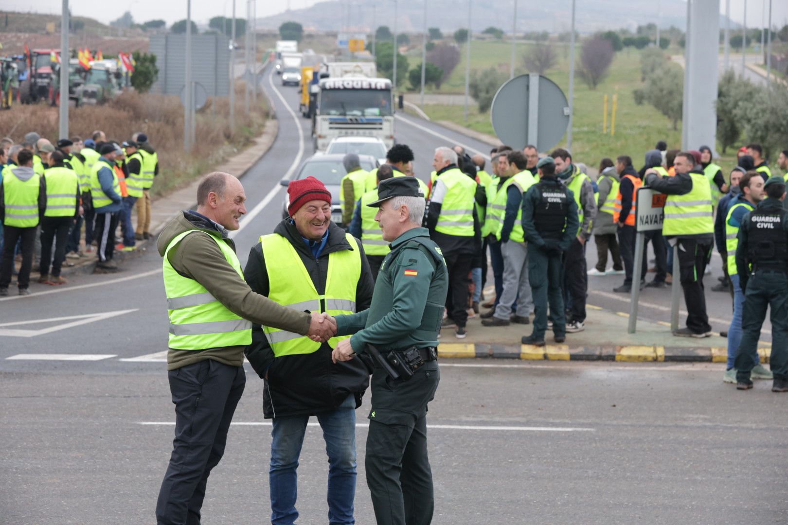 Las imágenes de la protesta agraria en La Rioja este viernes