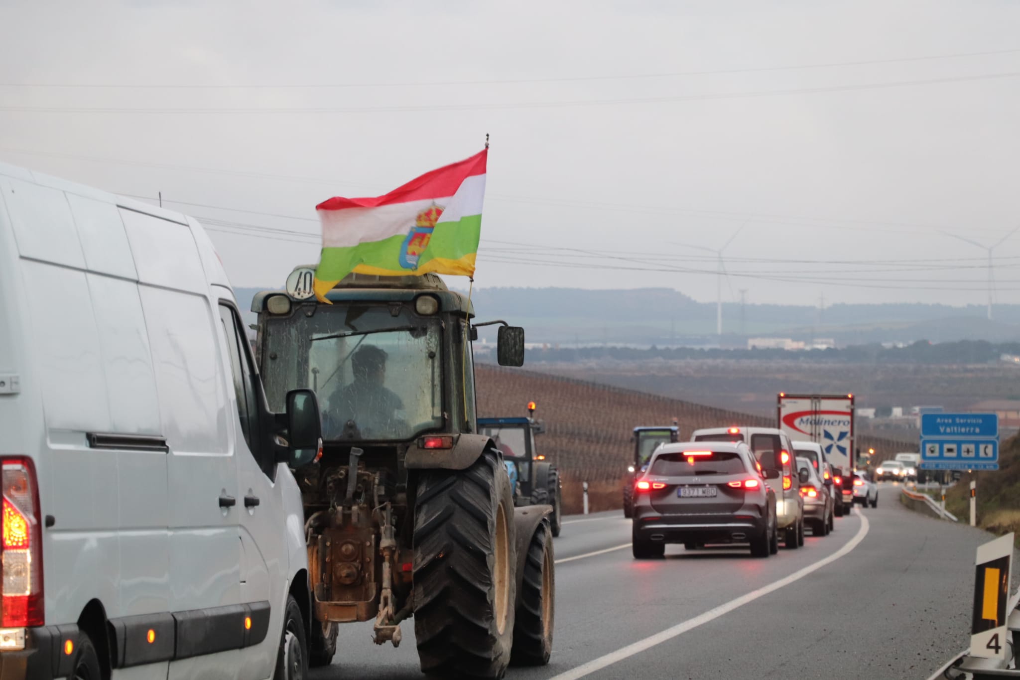 Las imágenes de la protesta agraria en La Rioja este viernes