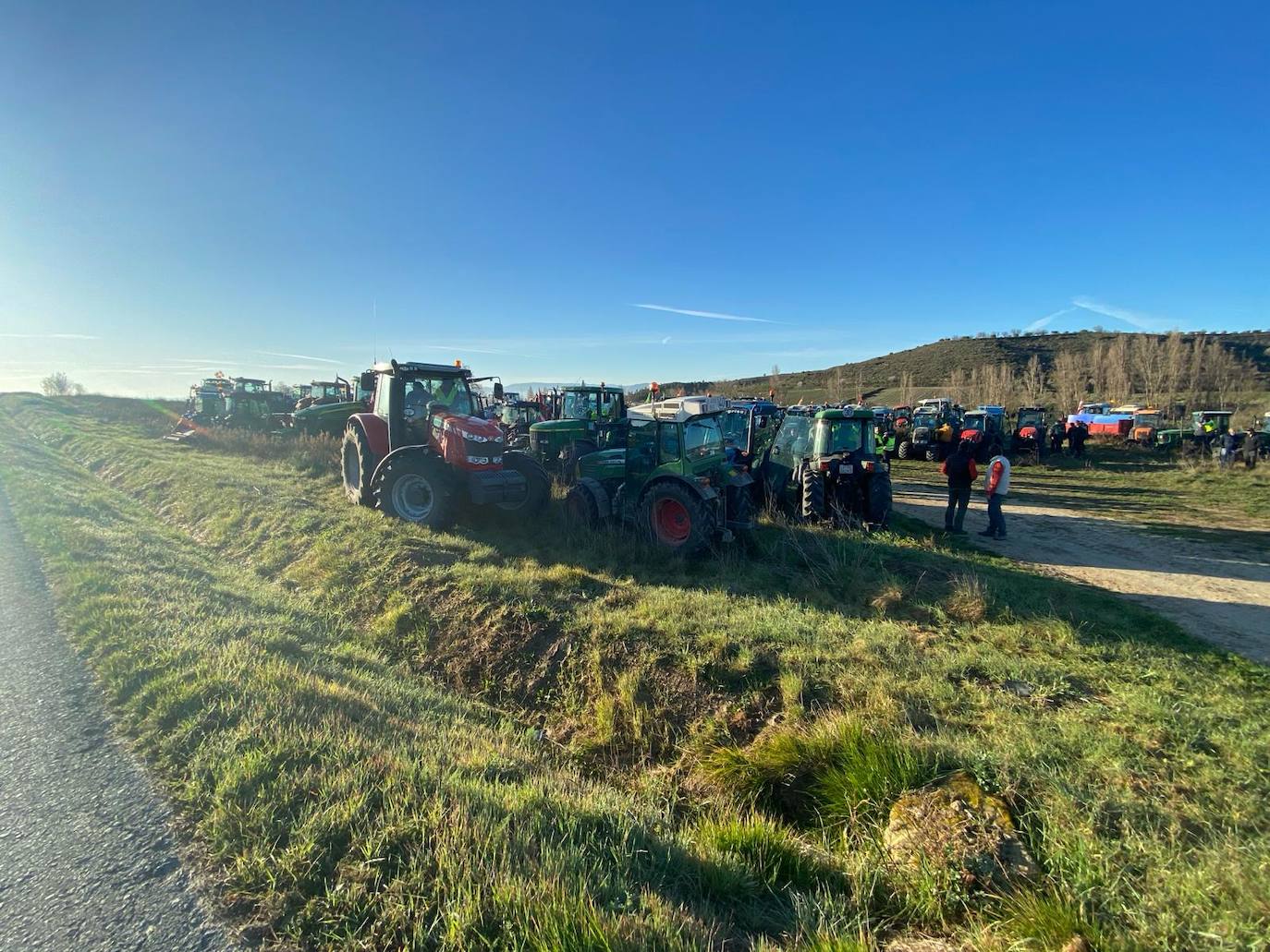 Salida de tractores en Rioja Alavesa