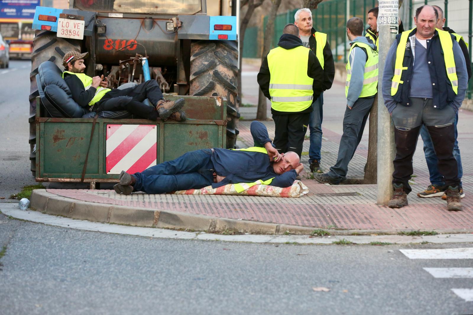 Las imágenes de la tractorada de este lunes