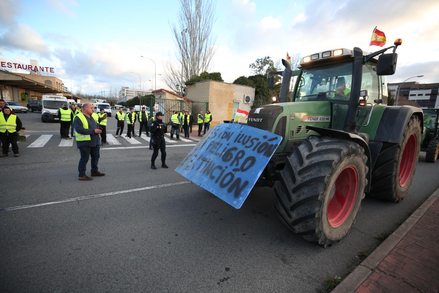 Las imágenes de la tractorada de este lunes