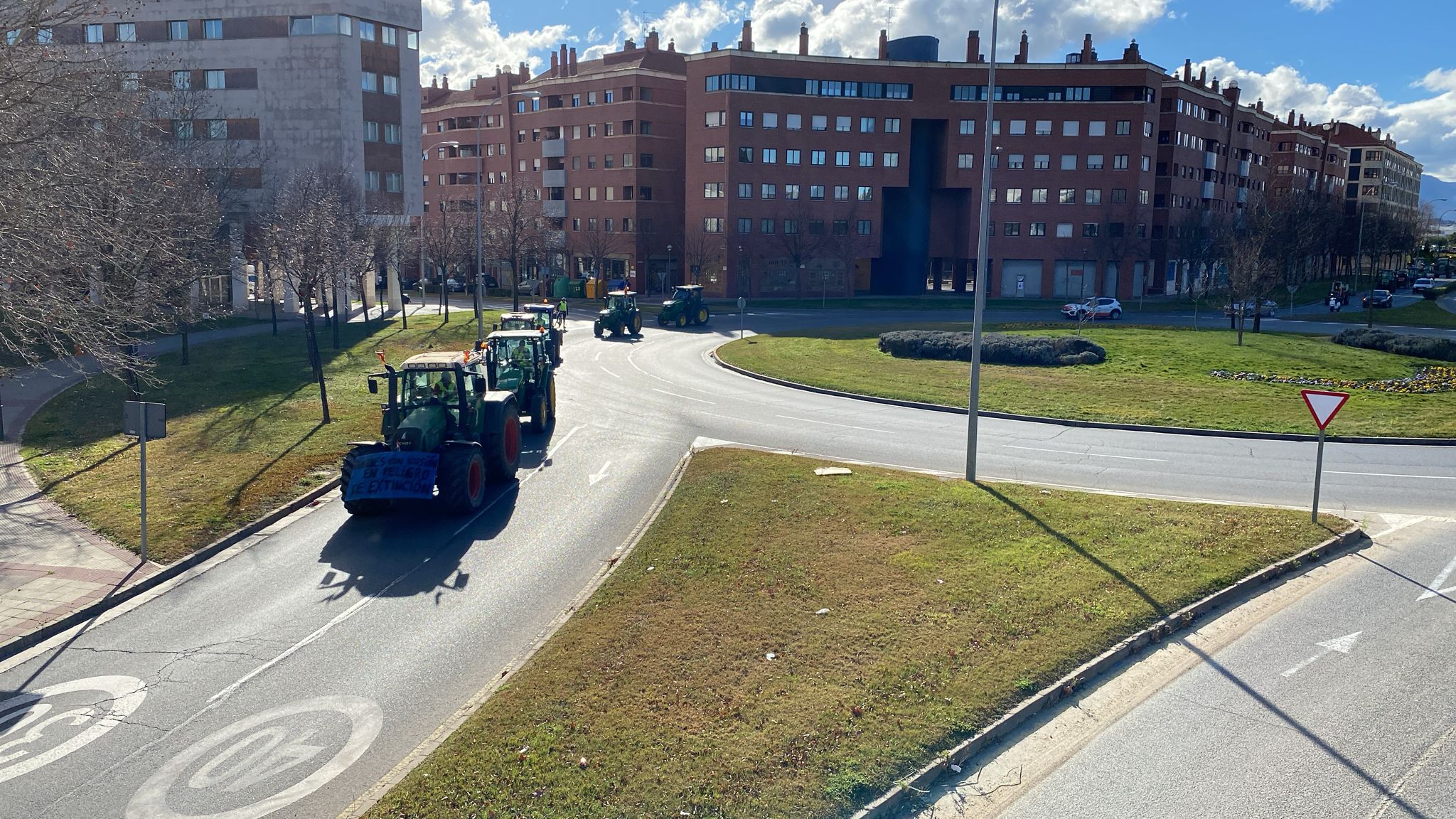 Las imágenes de la tractorada de este lunes