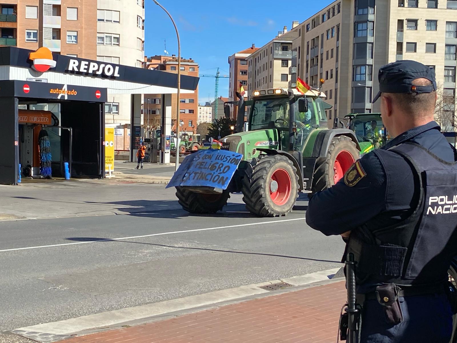 Las imágenes de la tractorada de este lunes