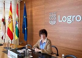 Celia Sanz, este martes, dando cuenta de las novedades de la oferta de empleo público.