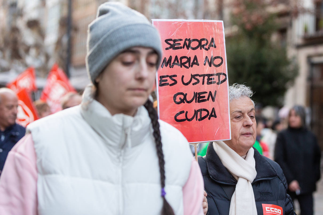 La manifestación contra la amnistía a las residencias, en imágenes