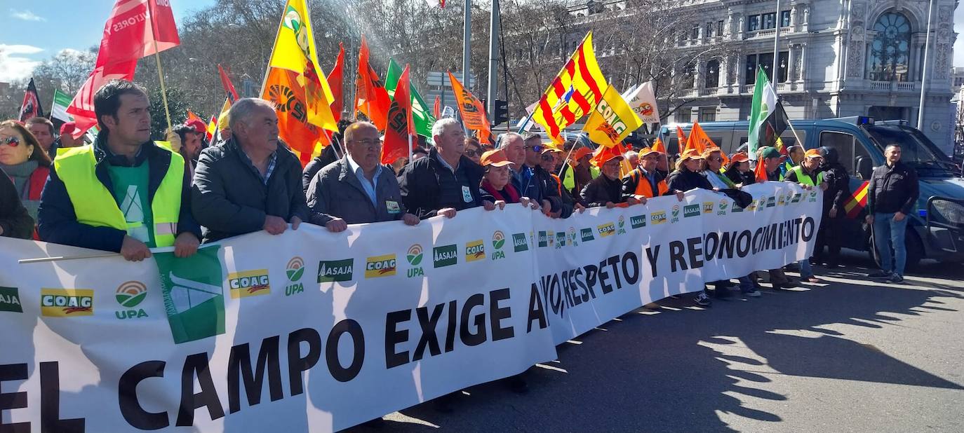 Los agricultores riojanos se manifiestan en Madrid