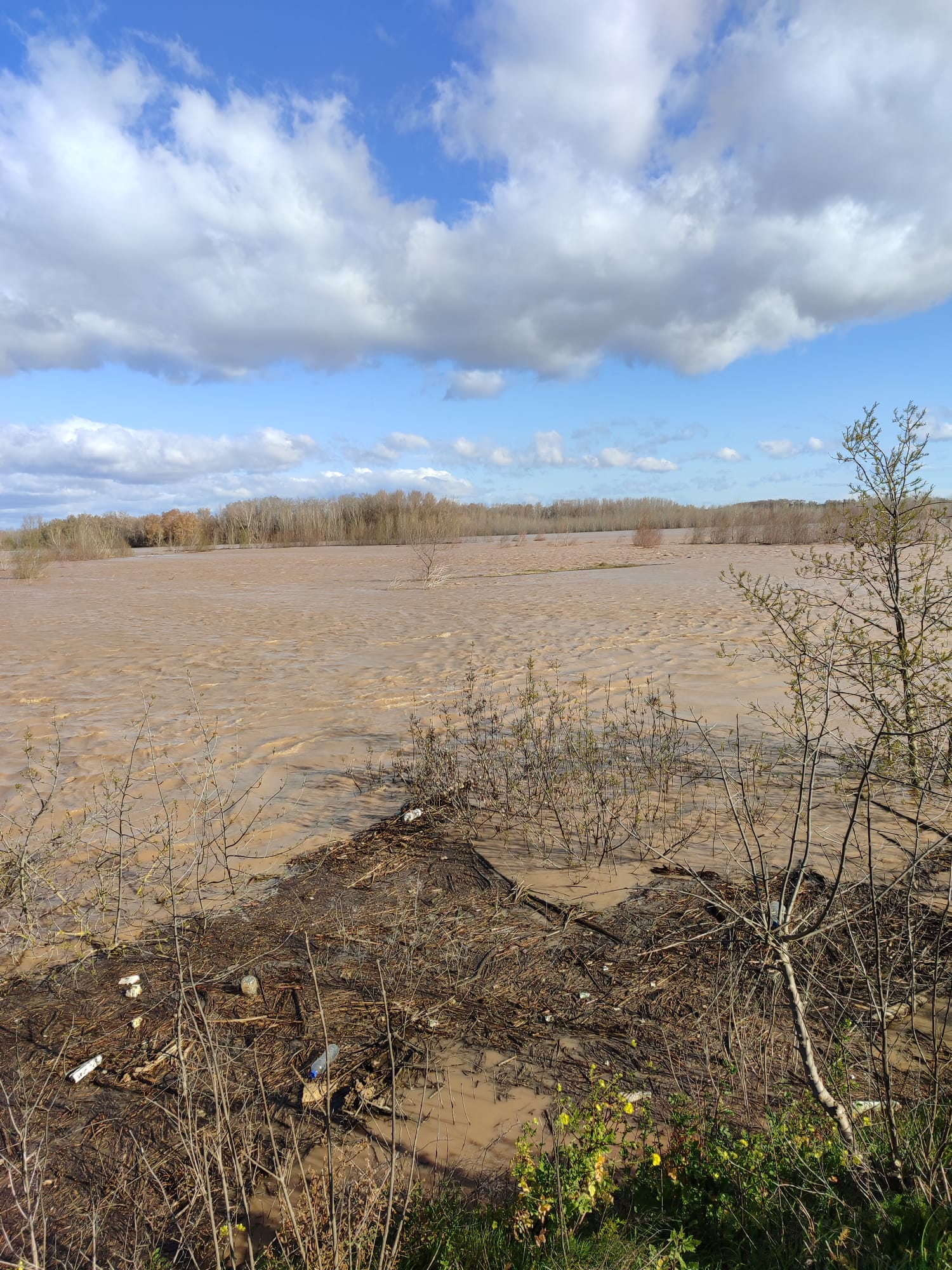 Crecida del Ebro a su paso por Alfaro