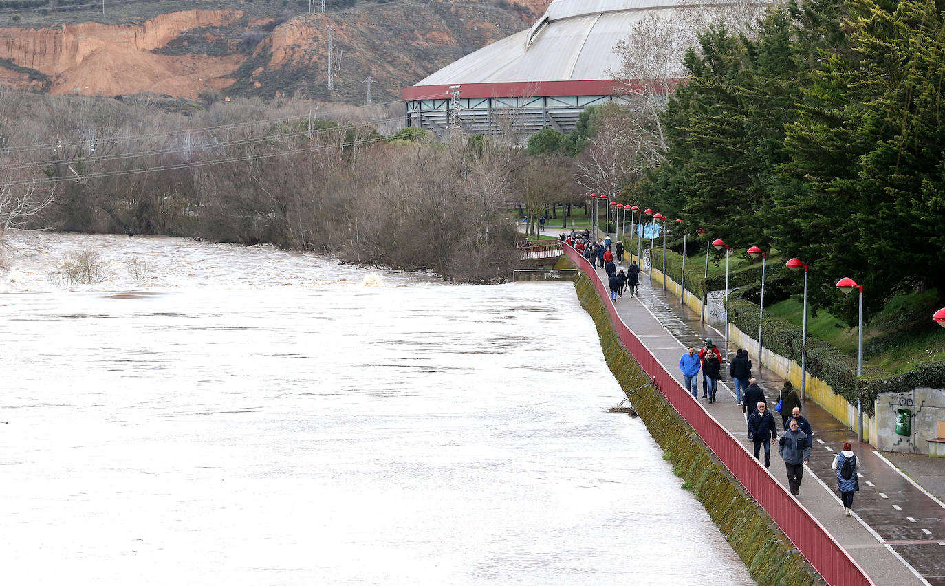 El Ebro alcanza a los 4,09 metros en Logroño