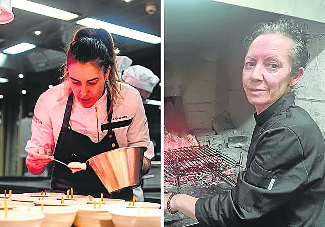 Lucía Grávalos, de Desborre en Madrid (izquierda), y Dina Ugarte, de El Buen Yantar, en Nájera (derecha).