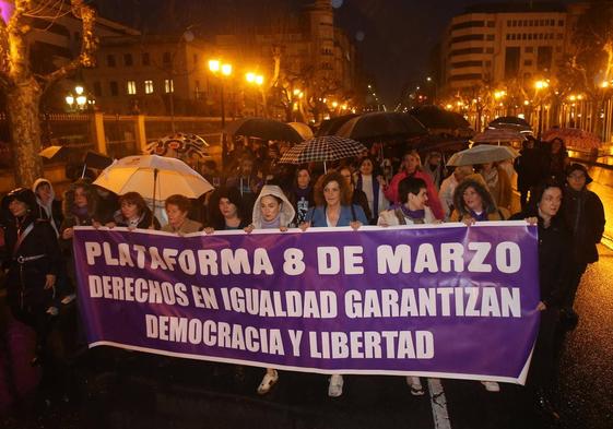 Manifestación del 8M en Logroño el pasado 2023.