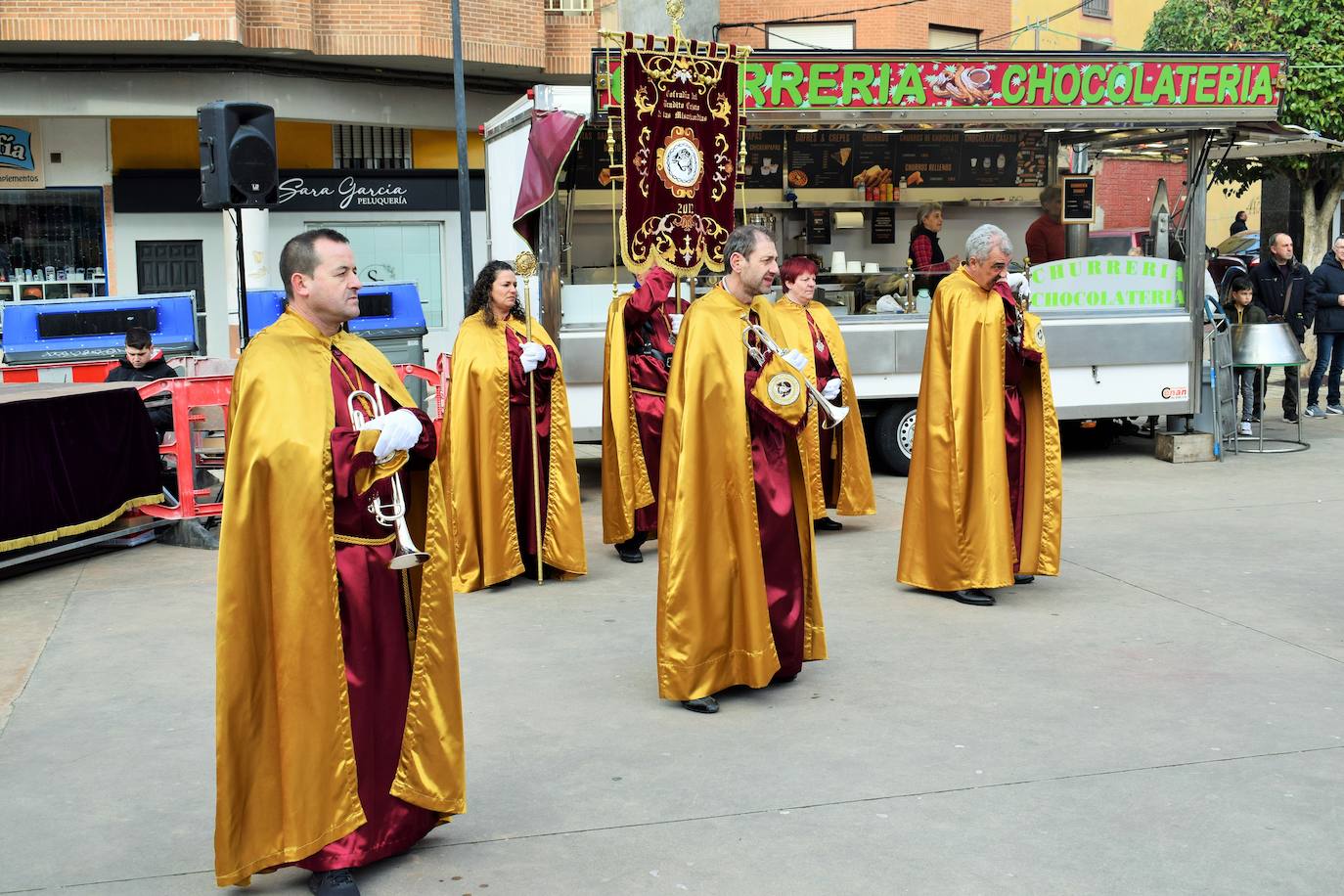 Homenaje a las bandas de las cofradías en Villamediana