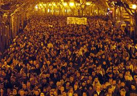 Decenas de miles de personas salieron a las calles de Logroño y el resto de poblaciones riojanas el 12 de marzo de 2004.