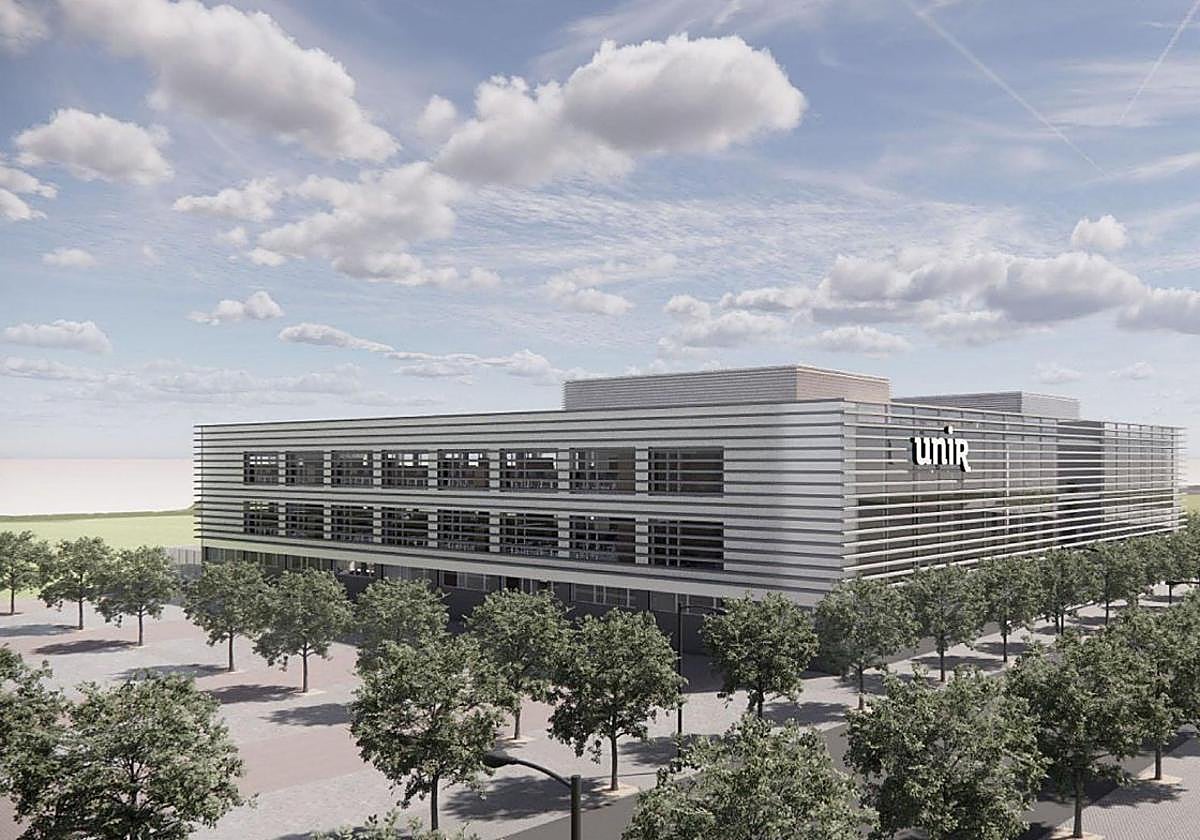 Exterior del nuevo edificio, según el proyecto expuesto en el Consistorio y que firma Julio Zumárraga.