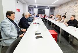 Reunión de la Ejecutiva Local del PSOE, el pasado sábado.