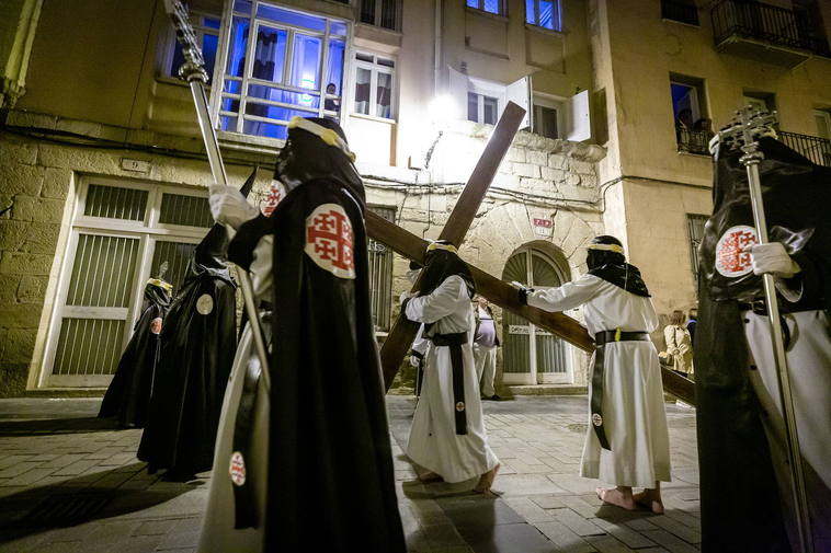 Procesión de Semana Santa en el Casco Antiguo de Logroño.