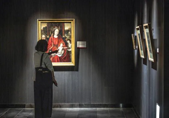 'Virgen entronizada', un óleo sobre tabla del siglo XVI atribuido a la Escuela de Flandes