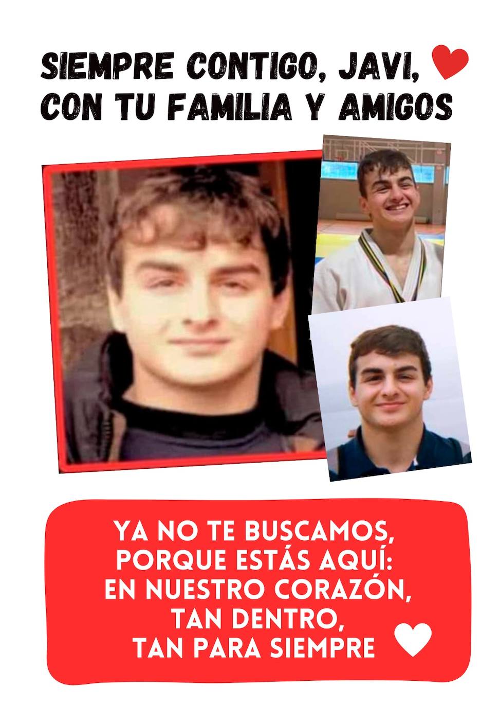 En los accesos se han repartido miles de carteles con la imagen de Javier Márquez para que los asistentes la mostrasen durante los cinco minutos de silencio que se han guardado.