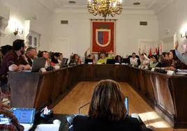 Sesión plenaria en el Ayuntamiento de Calahorra.