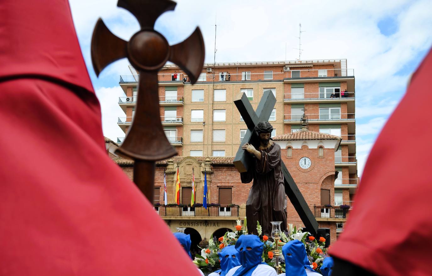 La procesión del Encuentro de Calahorra, en imágenes