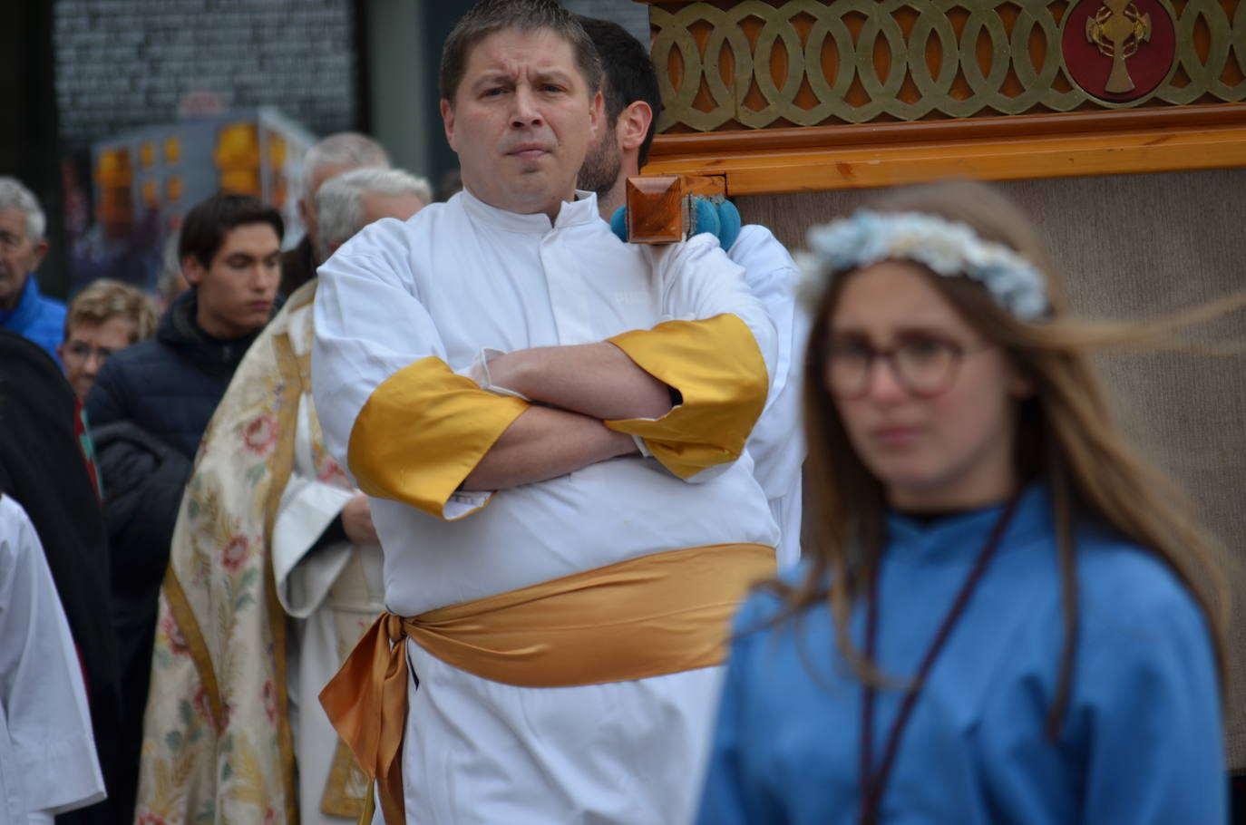 Las imágenes del encuentro entre la virgen Gloriosa y Cristo Resucitado en Calahorra