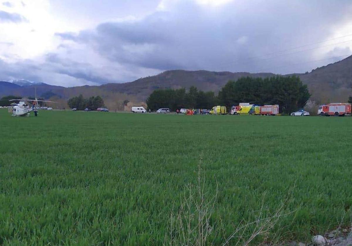 Dos de las heridas fueron trasladadas en helicóptero desde el lugar de los hechos.