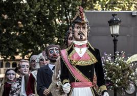 Gigantes de Logroño durante las fiestas de San Mateo.