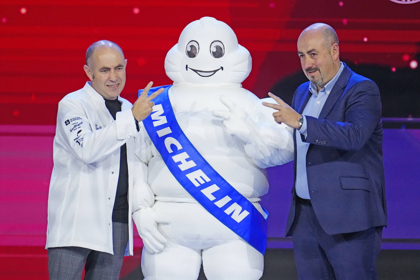 Los hermanos Echapresto, en la gala de las estrellas Michelin.