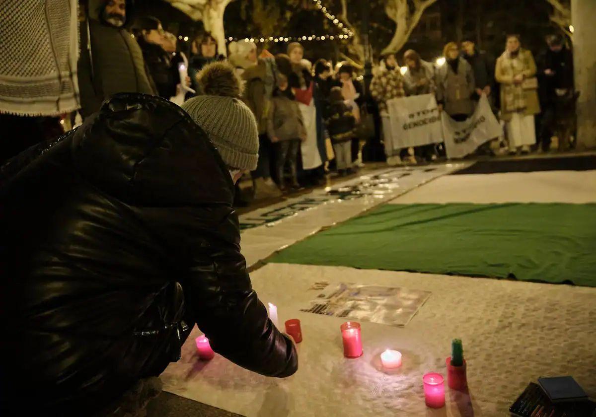 Una de las manifestaciones celebradas en Logroño en contra de la guerra en Gaza.