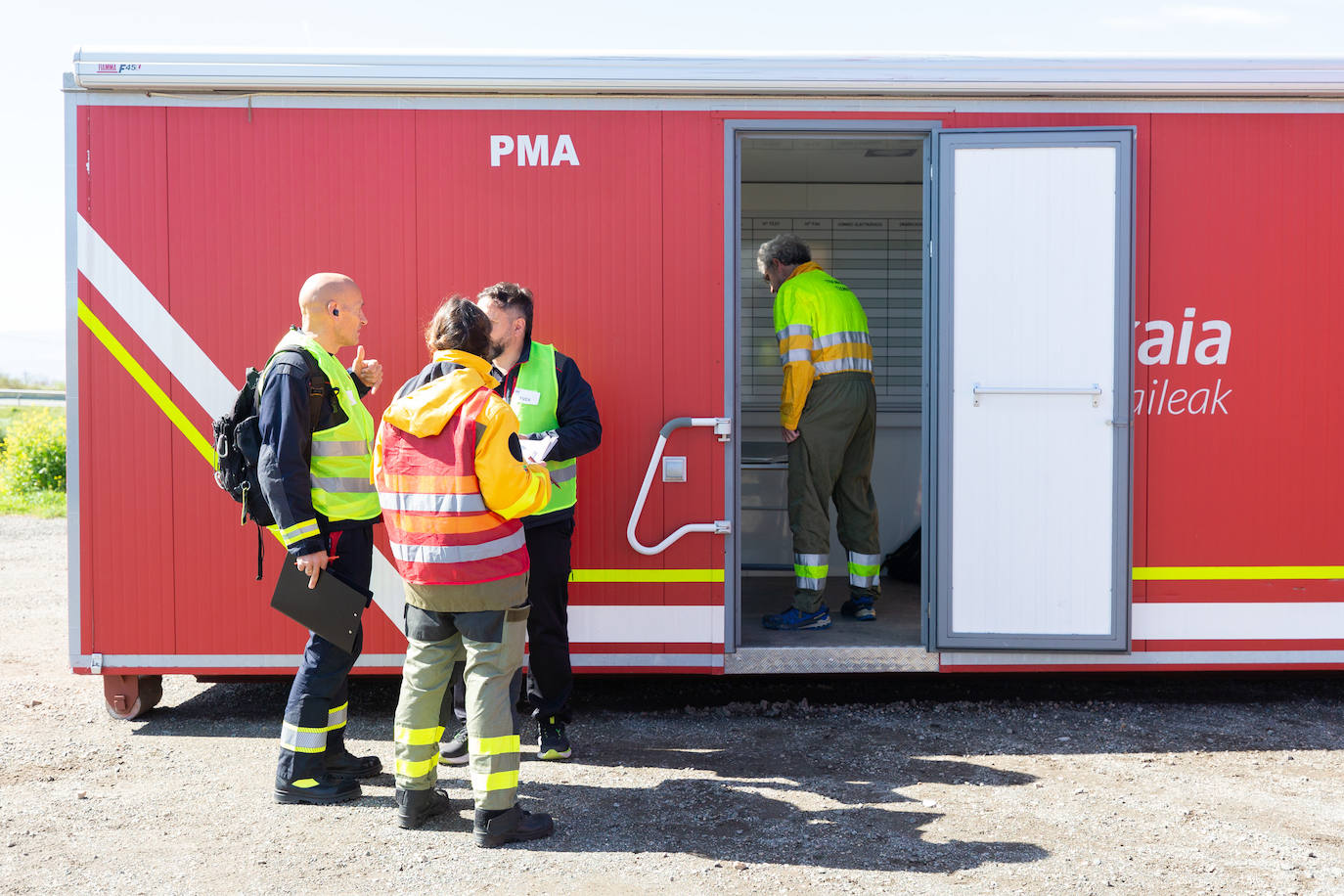 Las imágenes del simulacro de incendio forestal