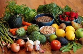 Frutas, verduras y hortalizas listas para ser consumidas.
