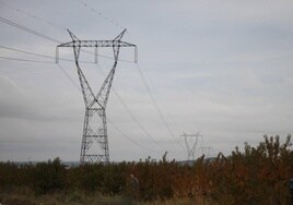 Líneas de alta tensión en la zona de Alfaro.