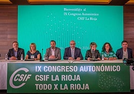 Arranque del congreso de la CSIF celebrado ayer en Logroño.