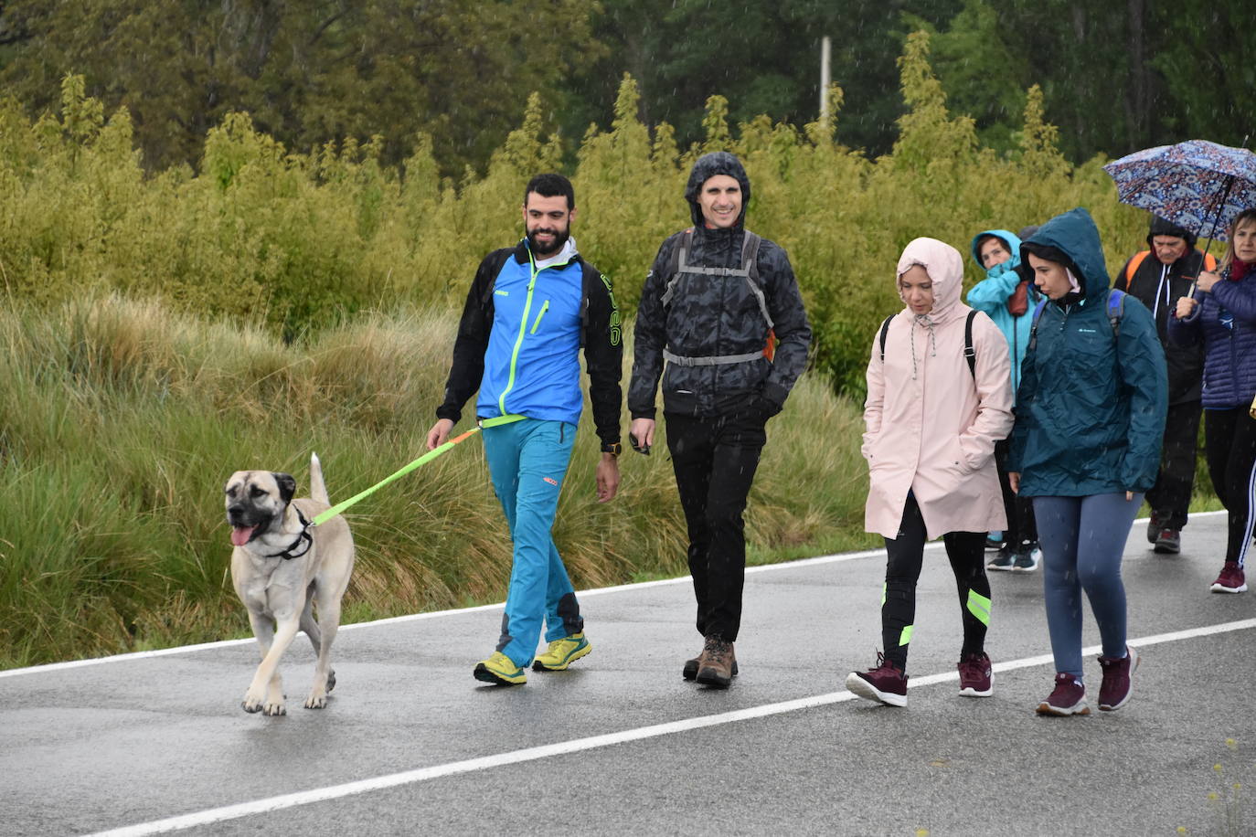 Numeroso público en el paseo saludable de Aguilar