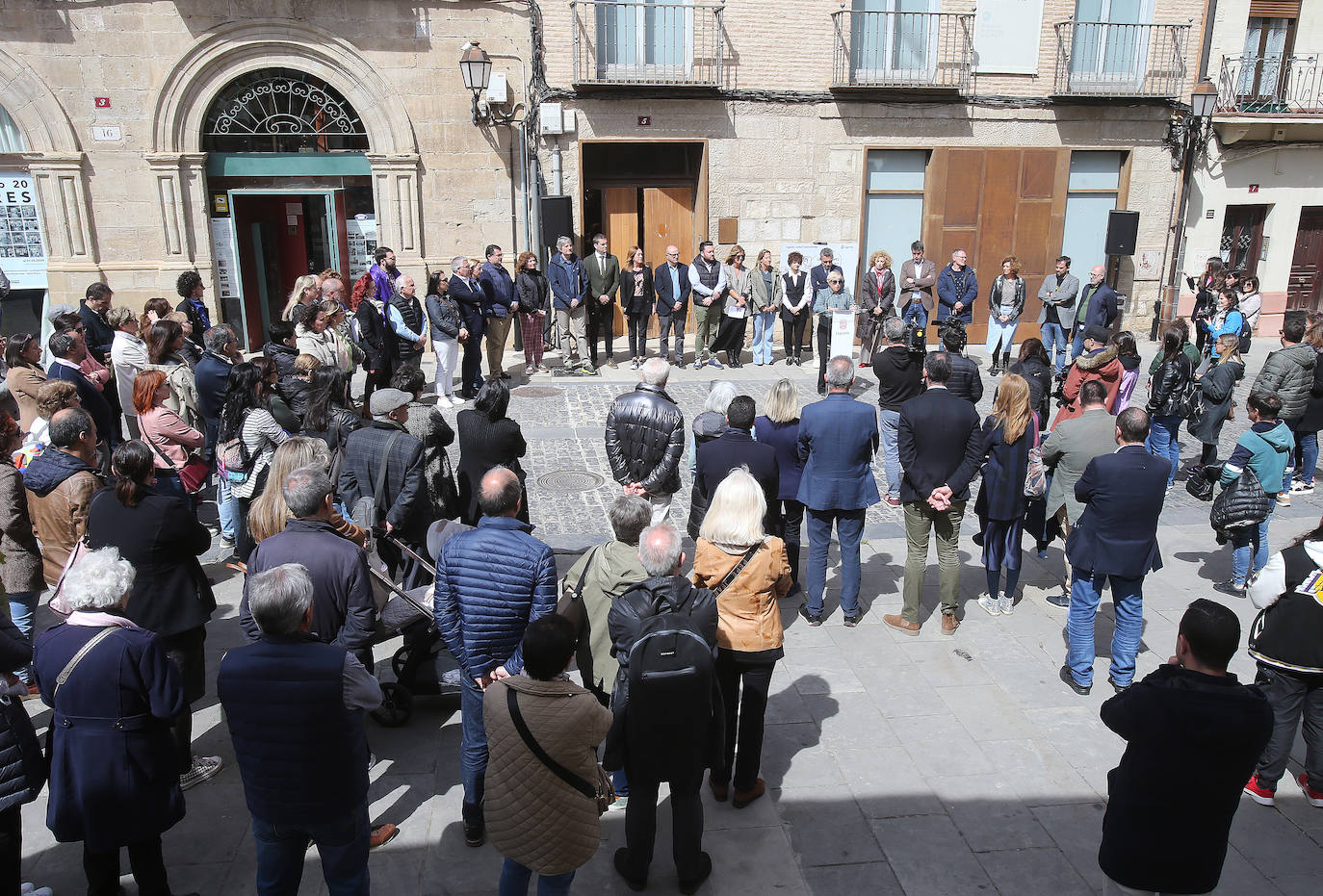 Concentración celebrada en la plaza de San Bartolomé.